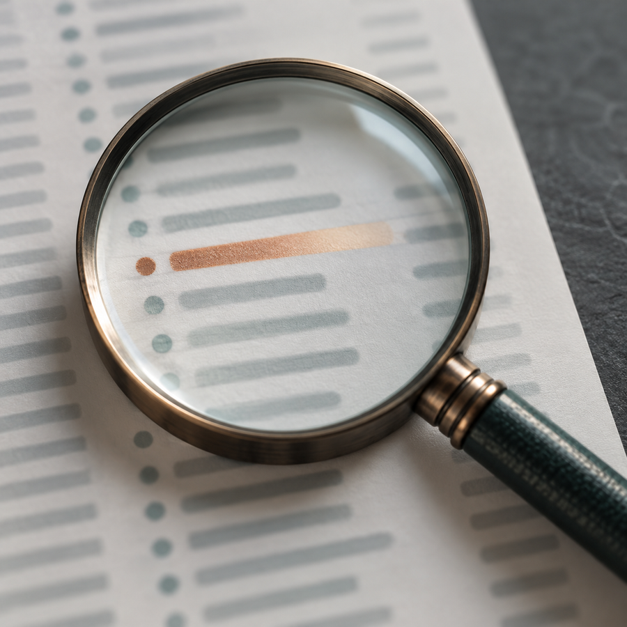 Loupe sur liste d'abonnements